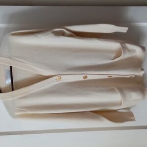 Soft Beige Unisex Cashere Cardigan